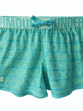 Girl’s Under Armour Teal Logo Athletic Shorts
